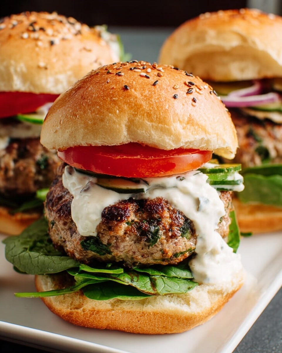 Juicy Greek Burger Patties: Herbs, Feta, and Versatile Serving Ideas